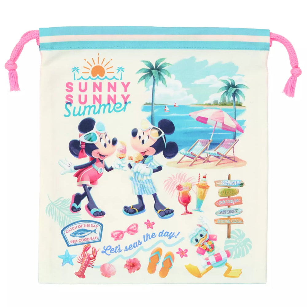 TDR - Mickey & Friends "SUNNY SUNNY Summer" Collection x Mickey & Friends Drawstring Bag (Release Date: Jun 5. 2025)