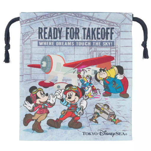 TDR - Mickey & Friends "Ready to Takeoff Where Dreams Touch the Sky" Collection x Drawstring Bag (Release Date: July 15, 2025)