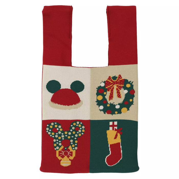 TDR - 2025 Mickey & Friends "Holly Jolly Christmas" Collection x Mickey Mouse Knit Tote Bag (Release Date: Nov 10, 2025)