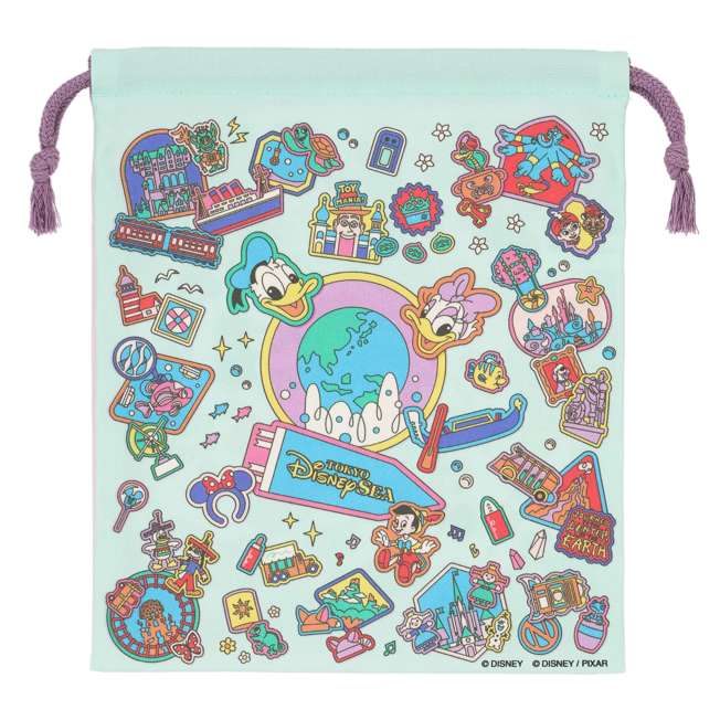 TDR - 2026 Motifs at Tokyo Disneyland & Tokyo Disney Sea x Mickey Mouse and Friends Drawstring Bag (Release Date: Jul 16, 2026)