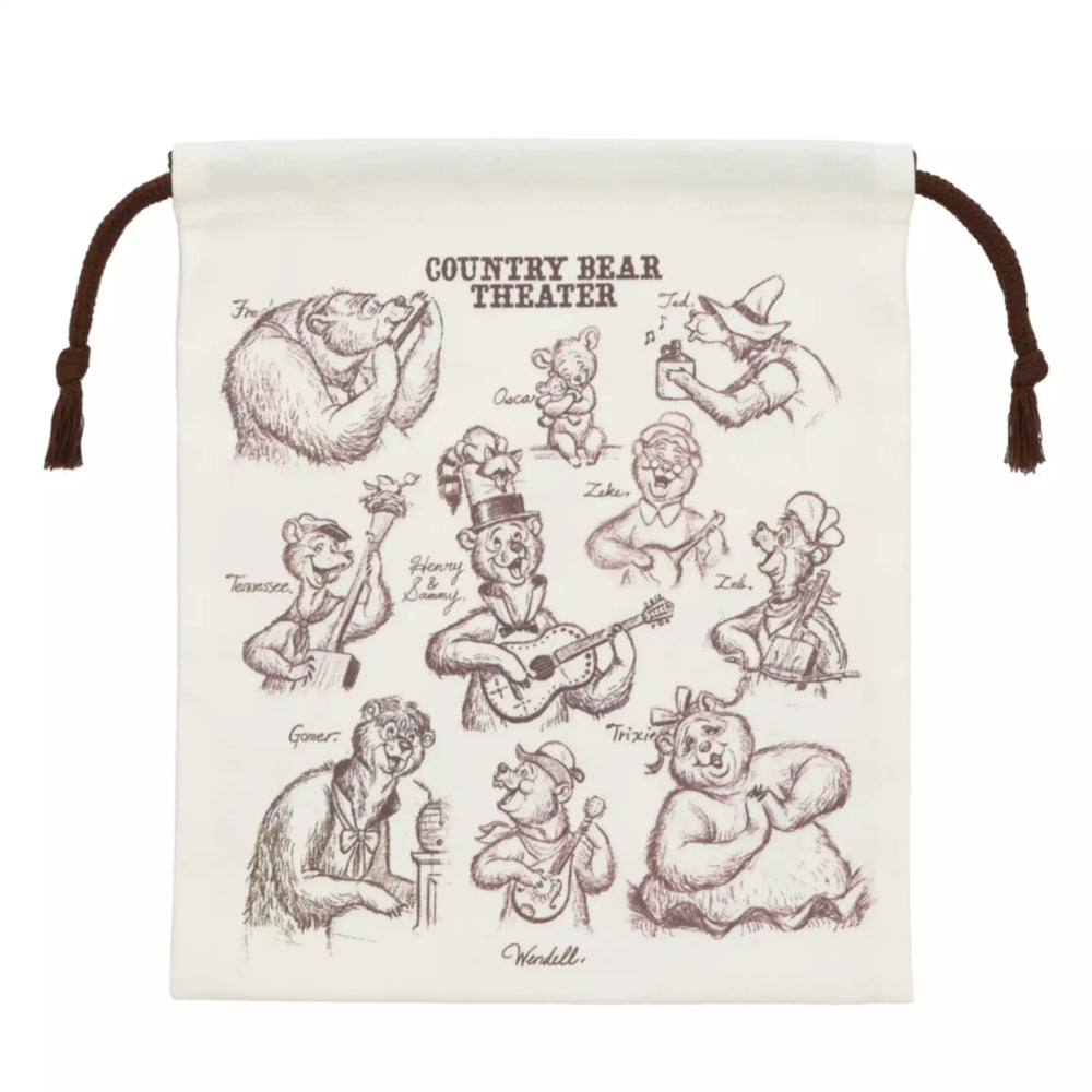 TDR - 2026 Sketches of Country Bear Theater Drawstring Bag (Release Date: Sep 24, 2026)