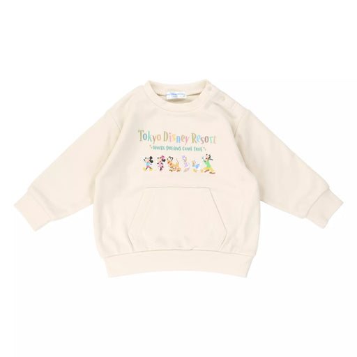 TDR - Mickey & Friends "Tokyo Disney Resort Where Dreams Come True" Pullover Hoodies for Baby Color: White (Release Date: Oct 2, 2025)