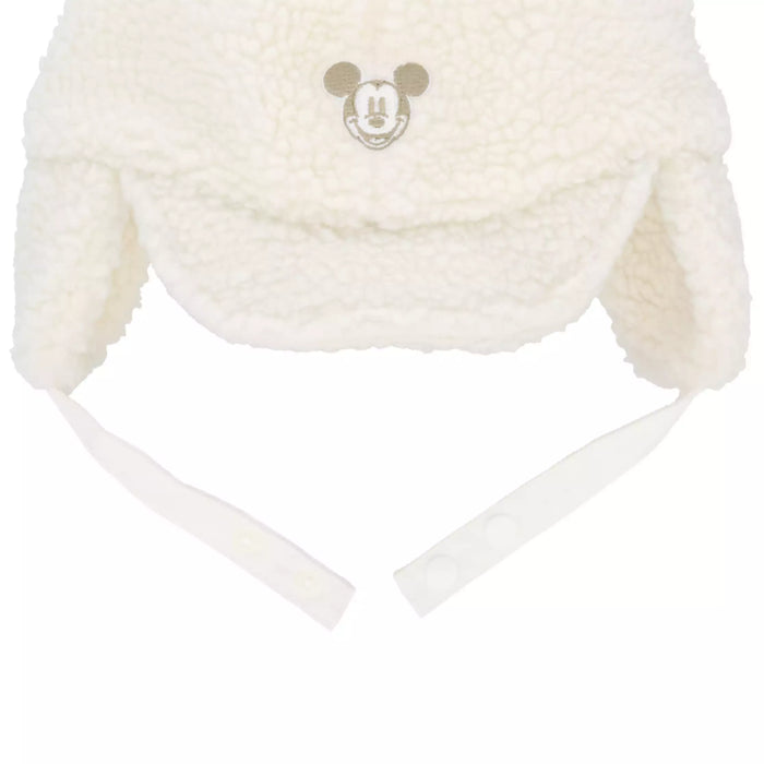 TDR - Enjoy Winter Fashion Collection x Mickey Mouse Fluffy Baby Cap with Ear Color: White Size 50 cm (Release Date: Oct 16, 2025)