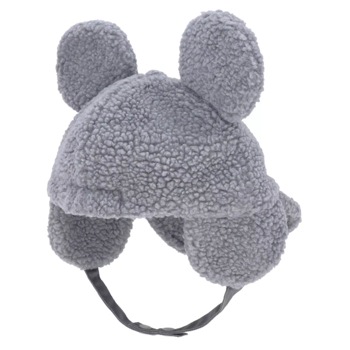 TDR - Enjoy Winter Fashion Collection x Mickey Mouse Fluffy Baby Cap with Ear Color: Grey Size 50 cm (Release Date: Oct 16, 2025)
