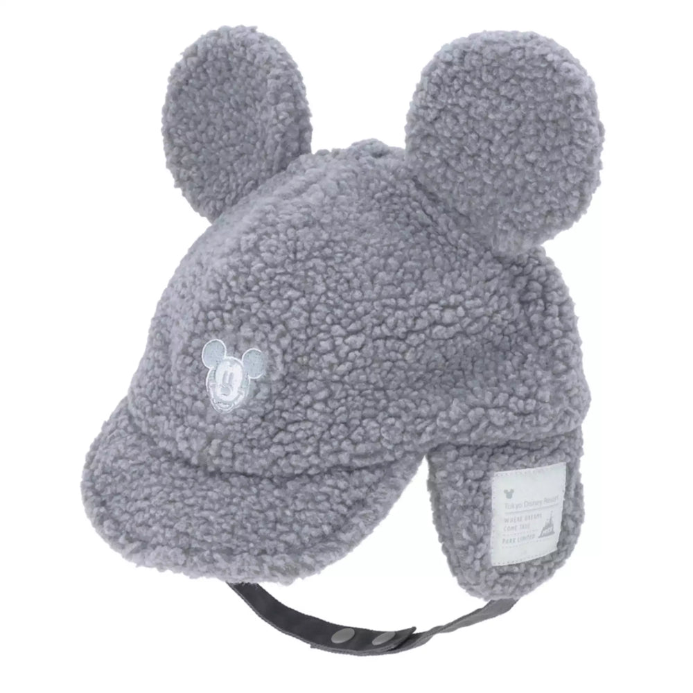 TDR - Enjoy Winter Fashion Collection x Mickey Mouse Fluffy Baby Cap with Ear Color: Grey Size 50 cm (Release Date: Oct 16, 2025)