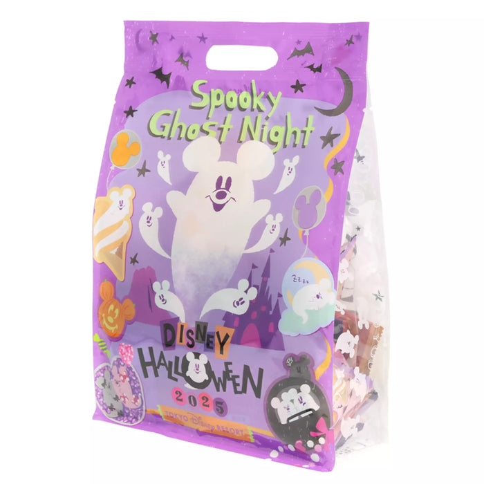 TDR - 2025 Mickey & Friends Disney Halloween "Spook Ghost Night!" Collection x Mickey Mouse Ghost Rice Cracjers Bag Set (Release Date: Sept 16, 2025)