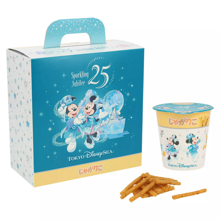 TDR - 2026 Tokyo DisneySea® 25th Anniversary "Sparkling Jubilee"  x Mickey & Minnie Mouse Potato snack "Jagarico" 4-pack, paper box (Release Date: Nov 1, 2026)