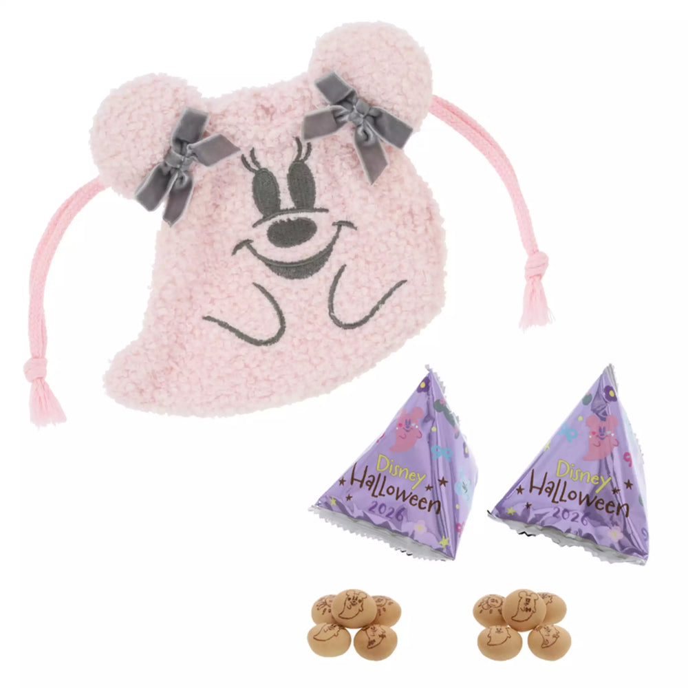 TDR - 2026 Disney Halloween x Mickey & Minnie Mouse 'Scared Ghost & Pumpkin Lantern Collection x Pink Ghost Cream-Filled Biscults with Drawstring Bag Set (Release Date: Sept 15, 2026)