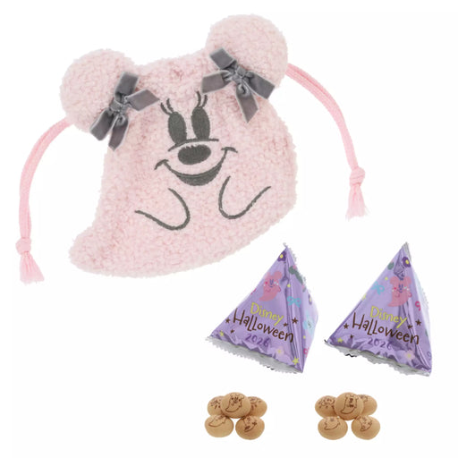 TDR - 2026 Disney Halloween x Mickey & Minnie Mouse 'Scared Ghost & Pumpkin Lantern Collection x Pink Ghost Cream-Filled Biscults with Drawstring Bag Set (Release Date: Sept 15, 2026)