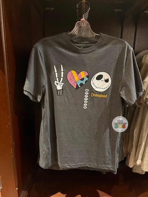 DLR/WDW - Halloween 2026 - The Nightmare Before Christmas Jack and Sally Icon Park Logo Heather Grey Graphic Tee (Adult)