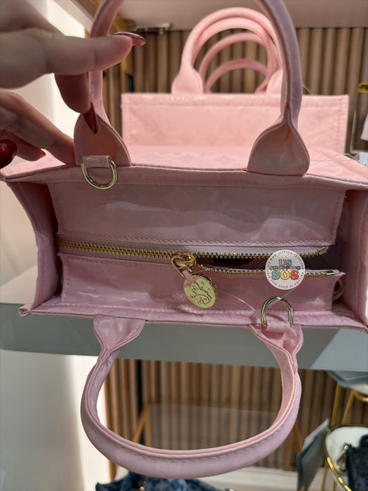 DLR/WDW - Disney’s Once Upon A Bag - D, Mickey & Castle Light Pink Monogamy Crossbody Tote