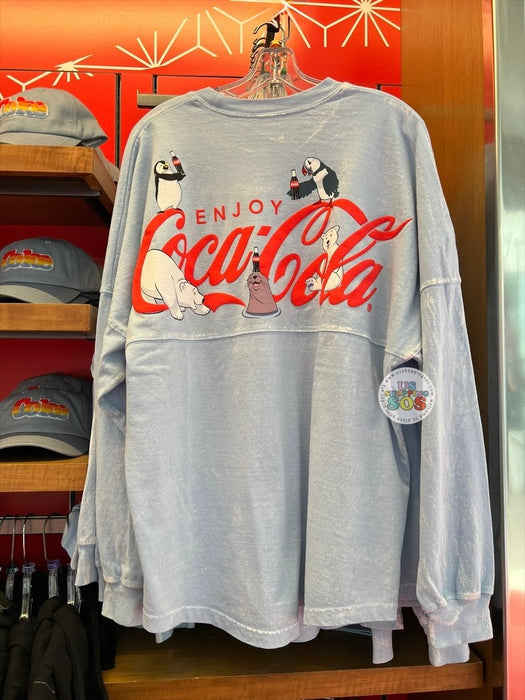 DLR/WDW - Coca Cola 2026 - Spirit Jersey Enjoy Coca Cola Wash Light Blue Pullover (Adult)