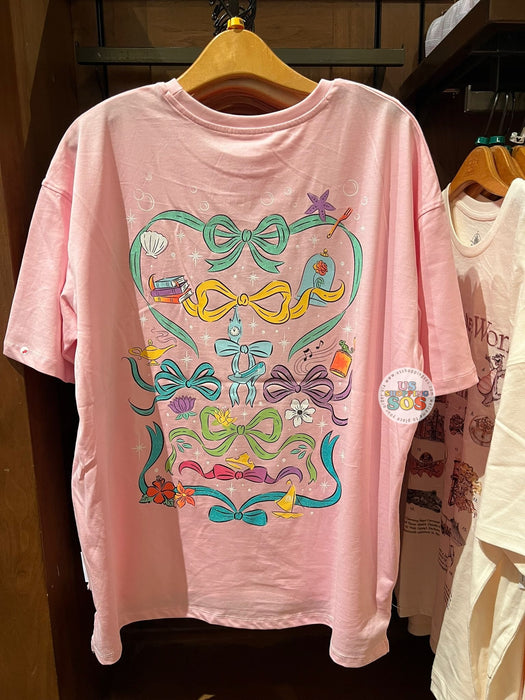 DLR/WDW - Disney Princess Ribbon Park Logo Baby Pink Graphic Tee (Adult)