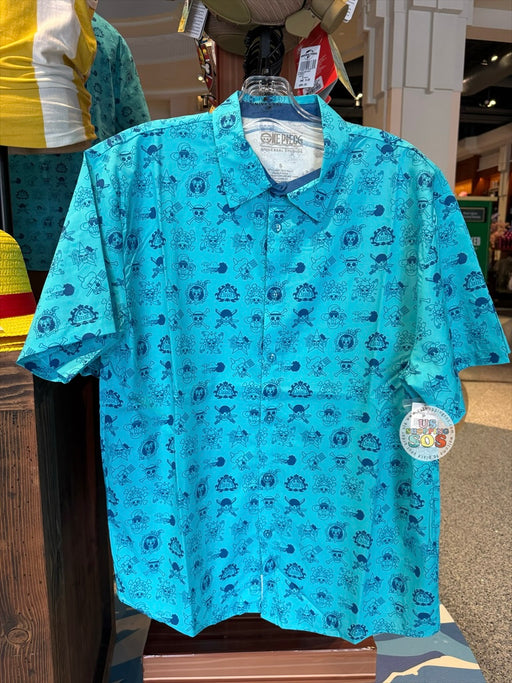 Universal Studios - Universal FanFest Nights 2026 - One Piece All-Over-Print Blue Button-Up Shirt (Adult)