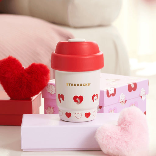 Starbucks China - Valentine’s Pink Kitty 2024 - 26O. Heart & Kitty Stainless Steel ToGo Tumbler 380ml