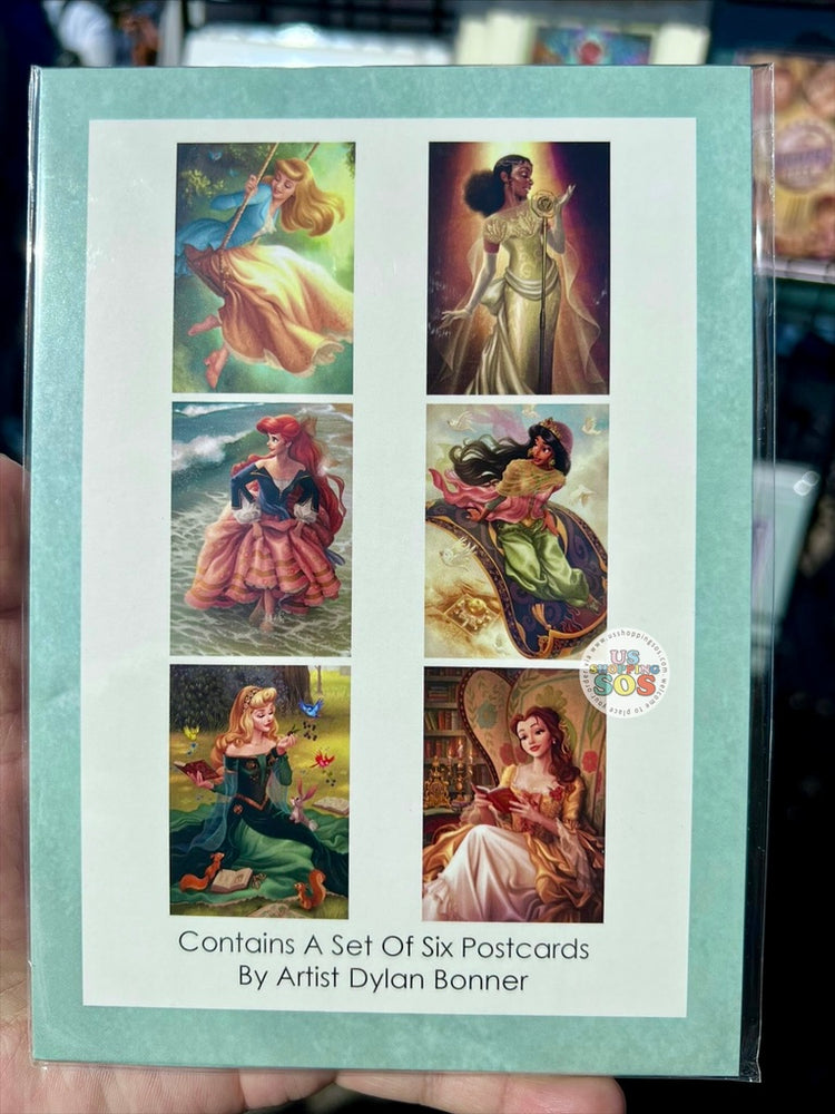 WDW - EPCOT International Festival of the Arts 2026 - Disney Princess Portrait Postcard Set of 6 by Dylan Bonner