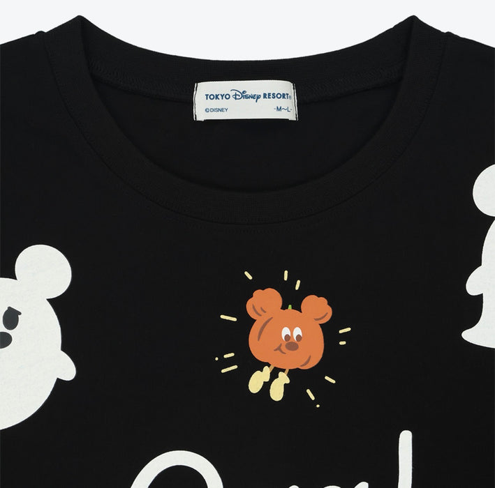 TDR - 2026 Disney Halloween x Mickey & Minnie Mouse 'Scared Ghost & Pumpkin Lantern Collection x Glow in the Dark Oversized T Shirt for Adults (Release Date: Sept 15, 2026)