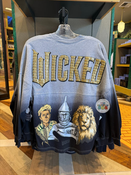 Universal Studios - Wicked: For Good - Spirit Jersey Scarecrow, Tin Man, and Cowardly Lion Ombré Pullover (Adult)