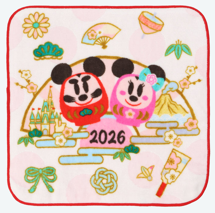 TDR - 2026 Happy New Year Mickey & Friends Collection x Mickey & Friends "Daruma" Face & Mini Imabari Towels Box Set of 3 (Release Date: Dec 1, 2025)