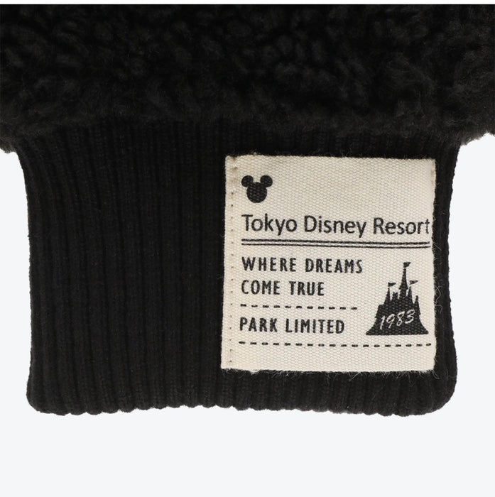 TDR - Fluffy Fluffy Cute Gentle Colors x Mickey Mouse Gloves for Adults (Color: Black)