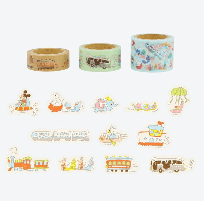 TDR - "Go-Go-Go! with Disney Vehicles" Collection x Masking Tapes & Stickers Set (Release Date: July 11, 2024)