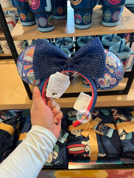 WDW - Walt Disney World 55th Anniversary - Minnie All-Over-Print Park-Icon Imitation Leather Ear Headband