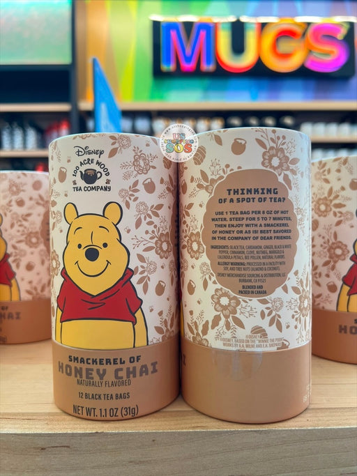 DLR/WDW - Disney 100 Acre Wood Tea Company - Pooh Smackerel of Honey Chai 12 Black Tea Bags