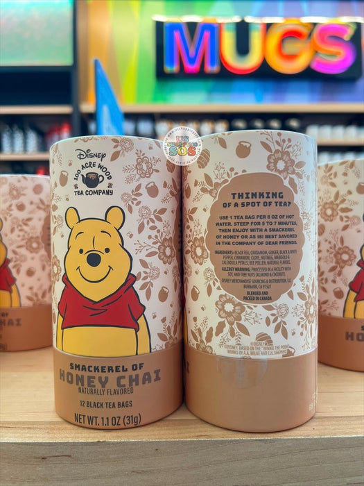 DLR/WDW - Disney 100 Acre Wood Tea Company - Pooh Smackerel of Honey Chai 12 Black Tea Bags