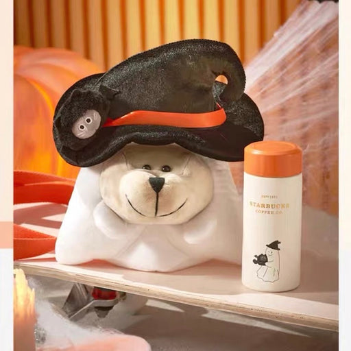 Starbucks China - Halloween 2023 - 13. Bearista Boo Plush Pouch with Stainless Steel Bottle 210ml