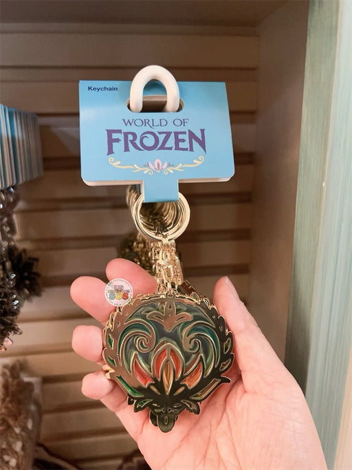 HKDL - World of Frozen Crocus of Arendelle Shaped Stained Glass Keychain