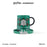 Starbucks China - Harry Potter x Starbucks - Slytherin Color Changing Ceramic Mug with Coaster 365ml