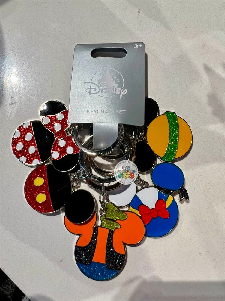 DLR/WDW - Mickey & Friends Mickey Icon Keychain Set