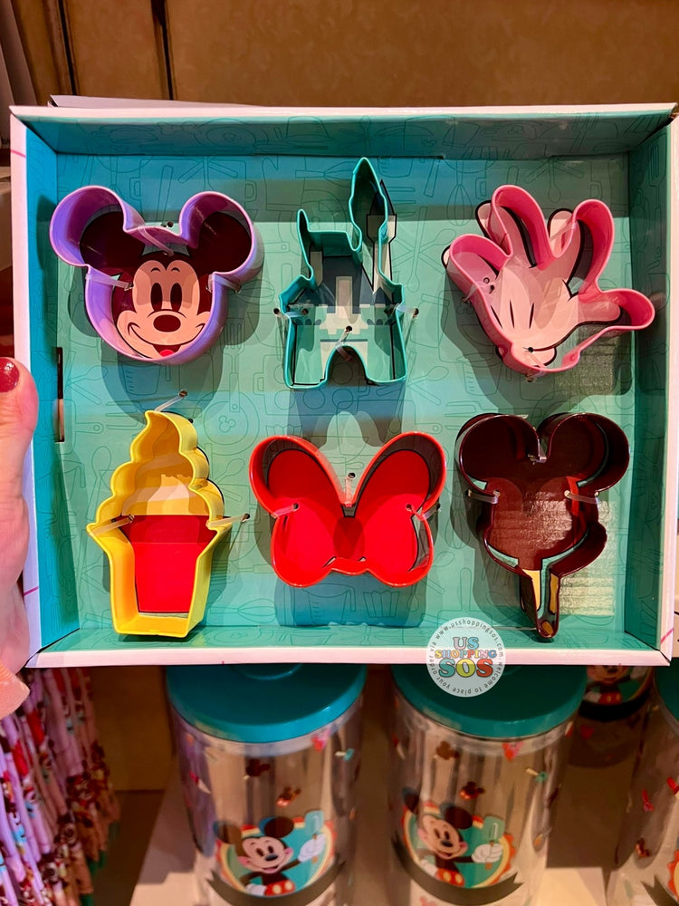 DLR/WDW - Mousewares - Mickey, Castle & Snacks Icon Cookie Cutter Set of 6