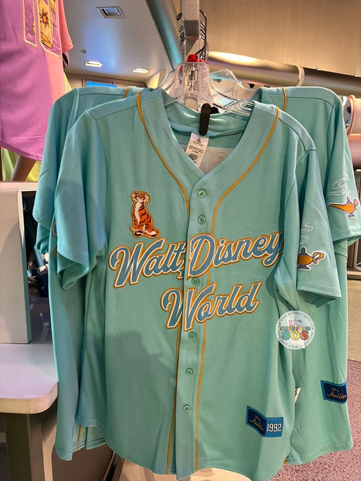 DLR/WDW - Aladdin Jasmine Park Logo Turquoise Baseball Jersey (Adult)