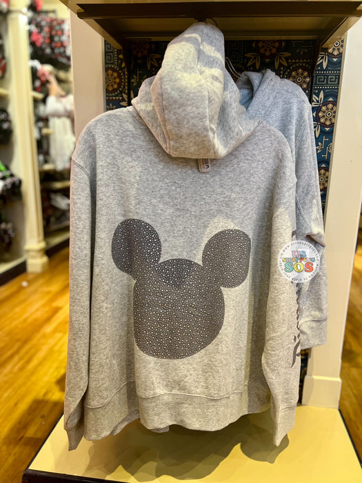 DLR - Crystal Mickey Icon “Disneyland Resort” Light Grey Hoodie Zip Jacket (Adult)