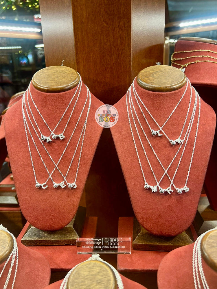 DLR/WDW - Rebecca Hook Sterling Silver Mickey Initial Necklace