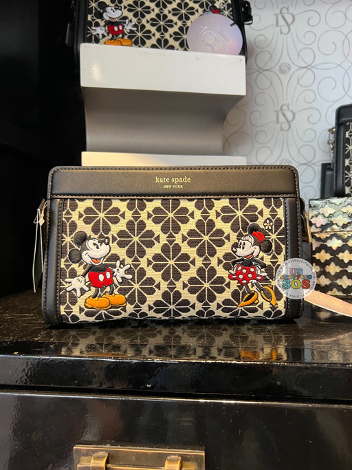 DLR/WDW - Kate Spade New York - Disney100 Mickey & Minnie Spade Flower Medium Crossbody Bag