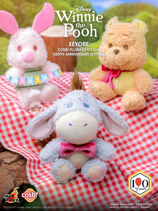 Hot Toys Cosbi - 2026 Winnie the Pooh & Friends 100th Anniversary Edition Blind Box Plush Keychain (Release Date: Jul 9, 2026)