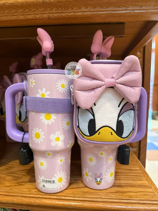 DLR/WDW - Daisy Duck Pouch and Stainless Steel Travel Tumbler