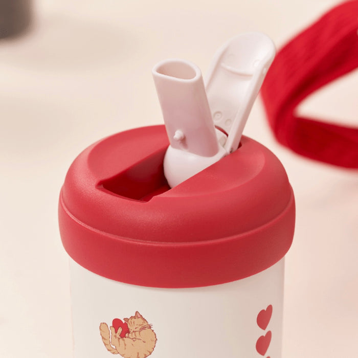 Starbucks China - Valentine’s Pink Kitty 2024 - 5. Kitty Stainless Steel Cup + Carrier 345ml
