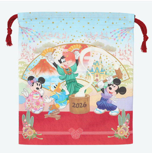 TDR - 2026 Happy New Year Mickey & Friends Collection x Mickey & Friends Drawstring Bag (Release Date: Dec 1, 2025)