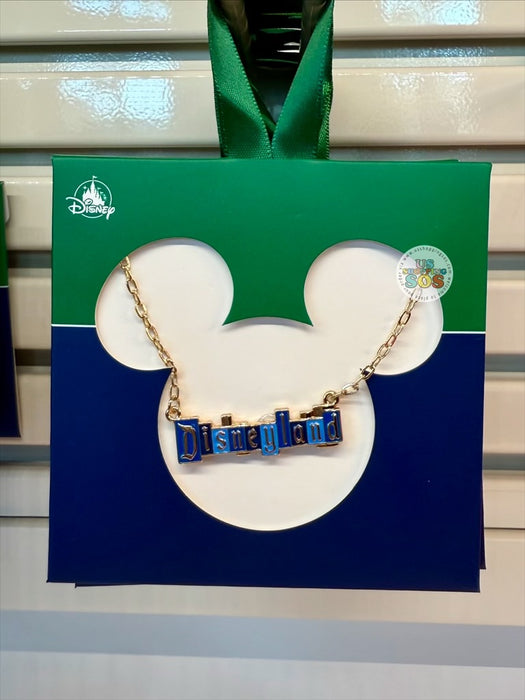 DLR/WDW - Logo Mania 2026 Last Day of Trip Blues - Cobalt Blue Park Marquee Necklace
