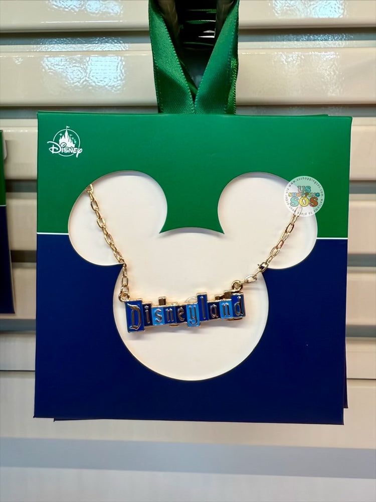DLR/WDW - Logo Mania 2026 Last Day of Trip Blues - Cobalt Blue Park Marquee Necklace