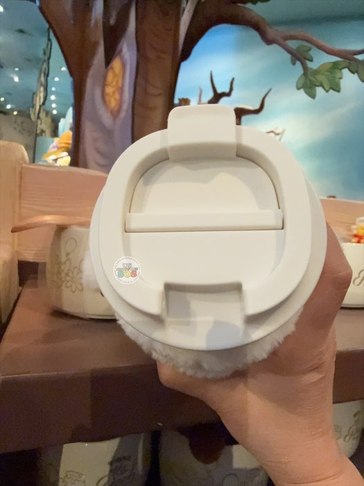 HKDL - Winnie the Pooh Stainless Steel Tumbler with Fluffy Strap Carrier Bag