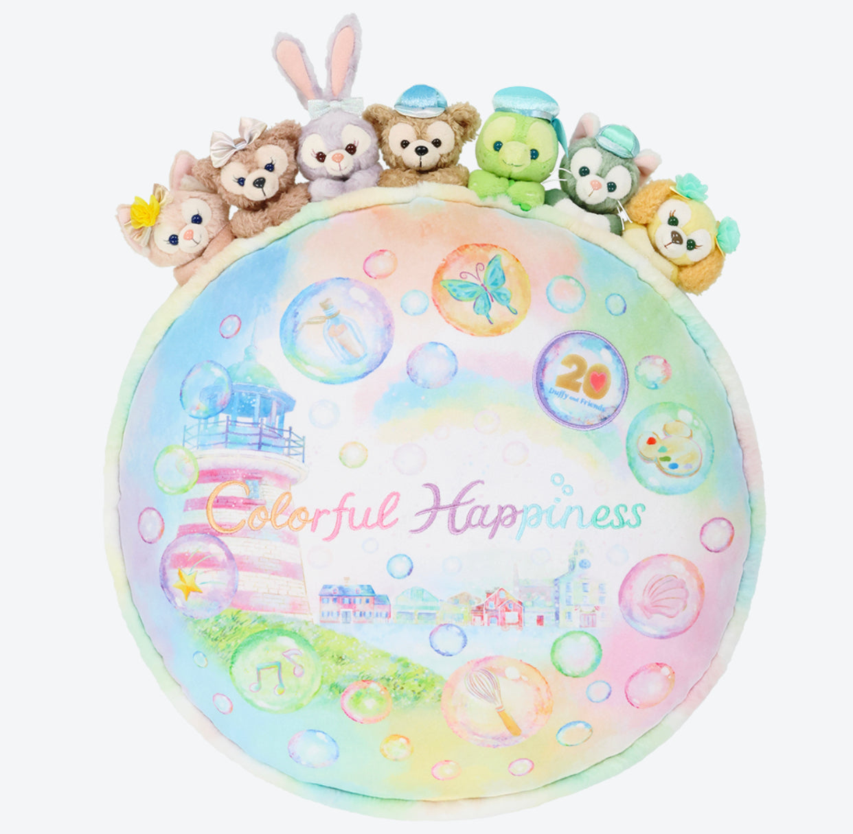 TDR - Duffy & Friends 20th Anniversary: Colorful Happiness x Duffy & Friends Cushion (Release Date: Apr 8, 2025)