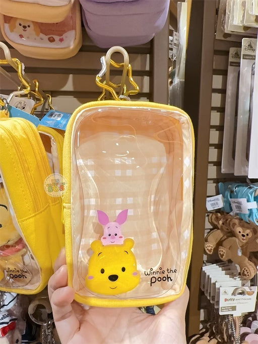 HKDL - Winnie the Pooh & Piglet Clear Pouch with Bag Charm