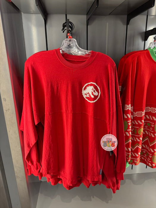 Universal Studios - Christmas 2025 - Jurassic Park Spirit Jersey “Jingle Roars” Red Pullover (Adult)