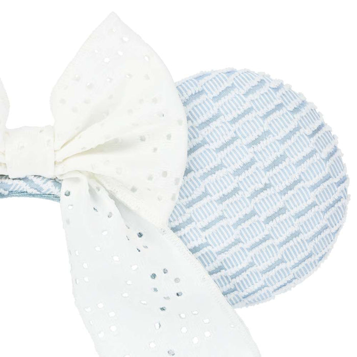 TDR - Minnie Mouse Lace Bow & Soft Color Ear Headband Color: Baby Blue (Release Date: July 17, 2025)