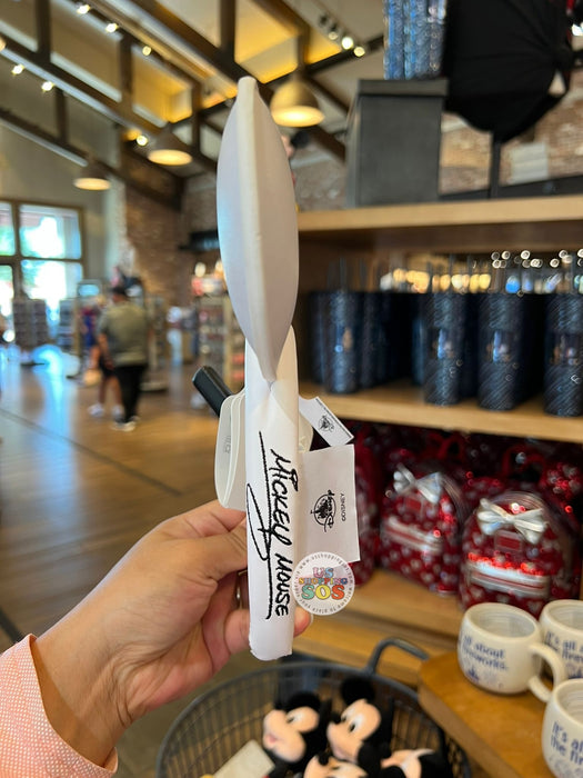 DLR/WDW - Mickey Mouse White Imitation Leather Ear Headband