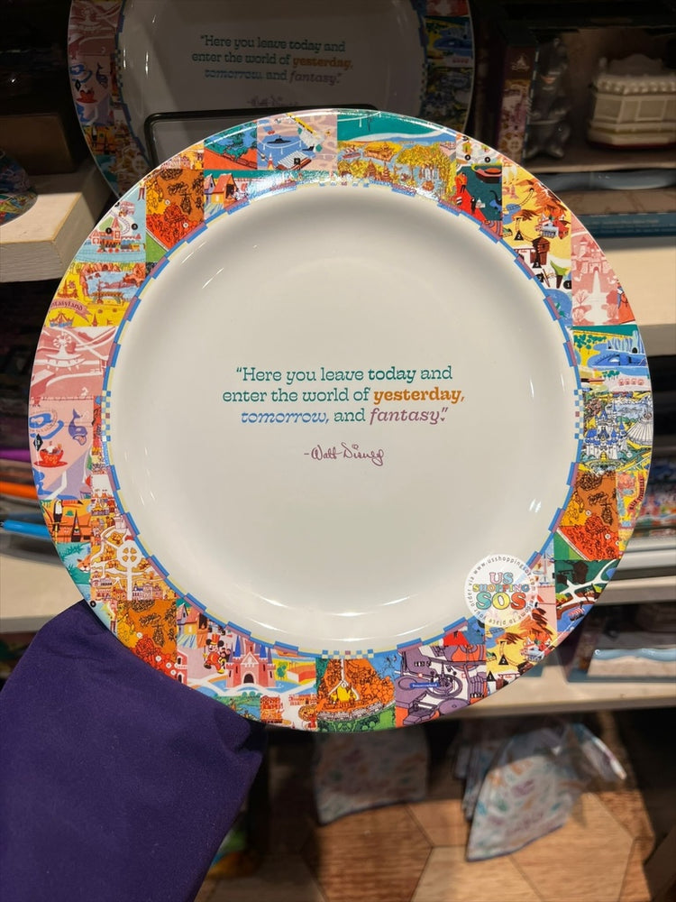 DLR/WDW - Vintage Park Maps & Brochure Icons - Walt Disney Quote Plate